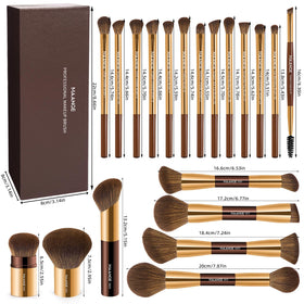 MAANGE makeup brushes displayed for a beauty routine