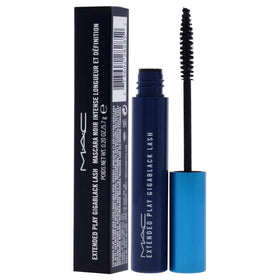 MAC Extended Play Gigablack Lash Mascara applied on lashes for dramatic look