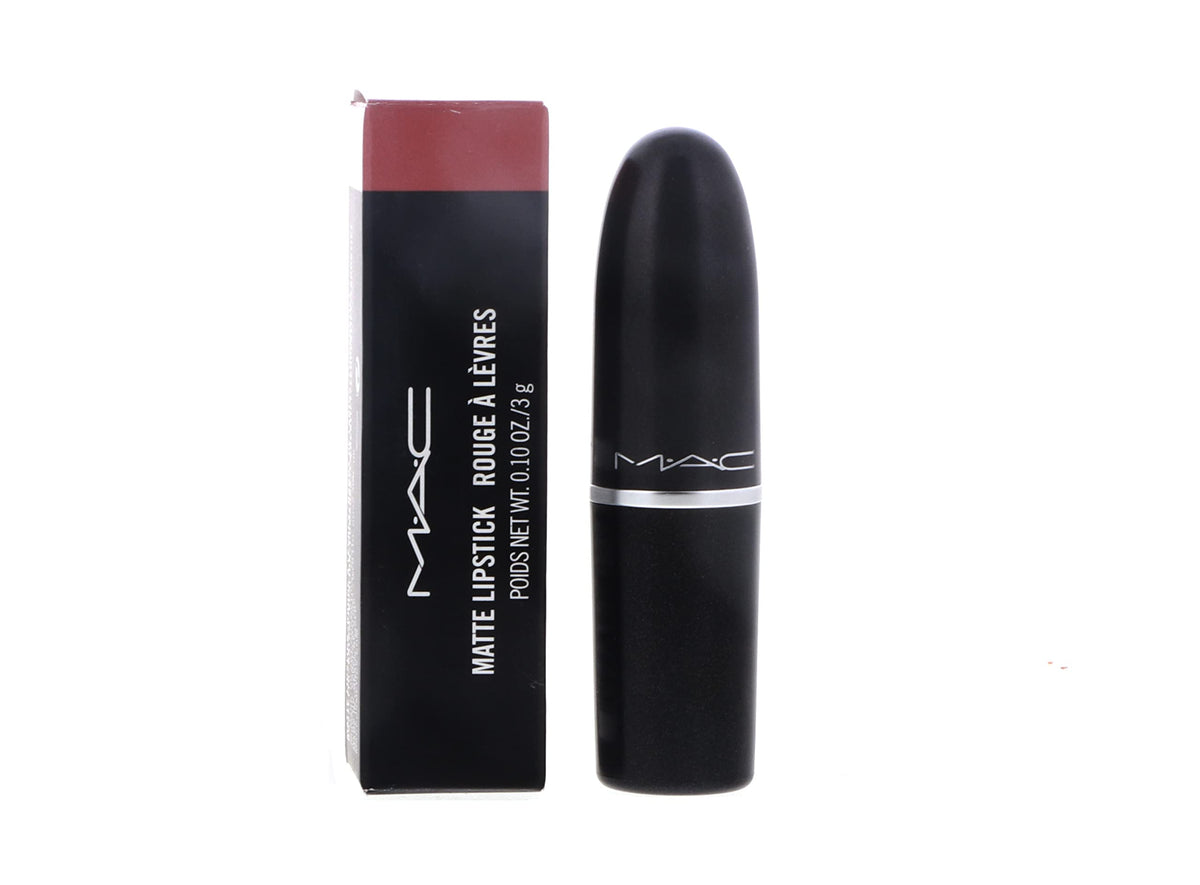 MAC Kinda Sexy Matte Lipstick in hand for lifestyle context