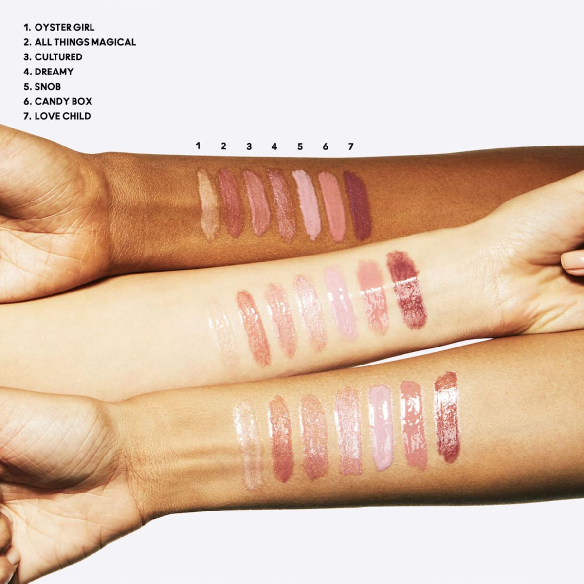 MAC Lipglass LOVECHILD lifestyle shot on vanity