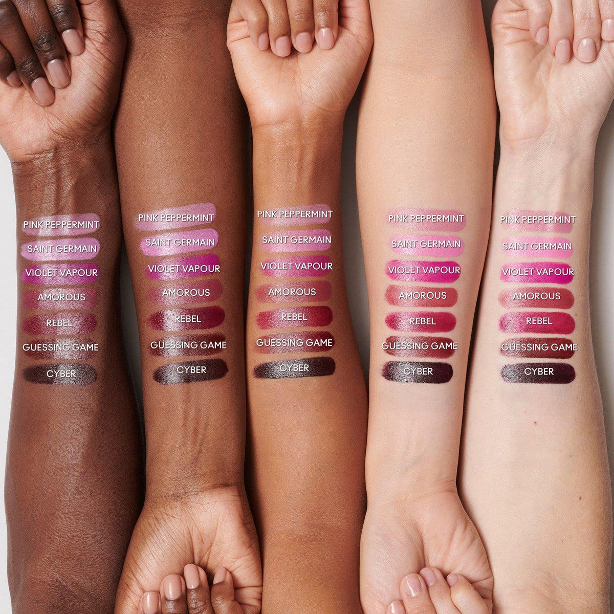 MAC M·A·C Ximal Sleek Satin Lipstick Blankety swatch on skin