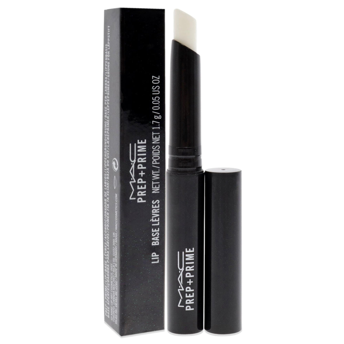 MAC Prep + Lip Hydrating Base application on lips