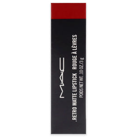 MAC Retro Matte Lipstick Ruby Woo on lips