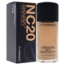 MAC Studio Fix Fluid Foundation NC20 texture on skin