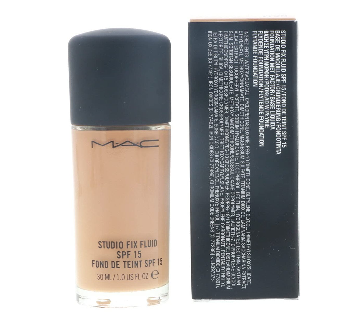 MAC Studio Fix Fluid Foundation NC44 applied on skin