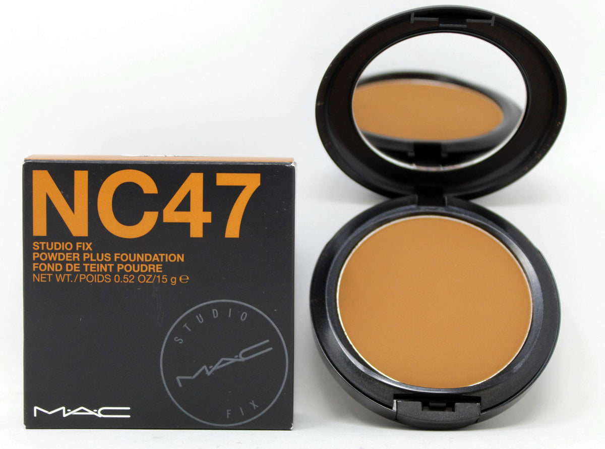 MAC Studio Fix Powder Plus Foundation NC47 front view with compact case