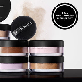 MAC Studio Fix Pro Set + Blur Loose Powder 82g on a vanity setup
