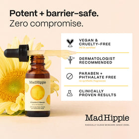 Mad Hippie Vitamin C Serum lifestyle scene with a plant