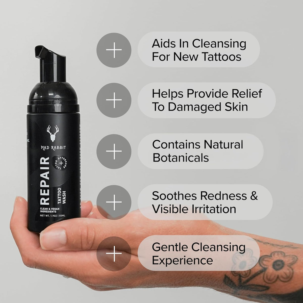 Mad Rabbit Tattoo Aftercare Soap packaging side view