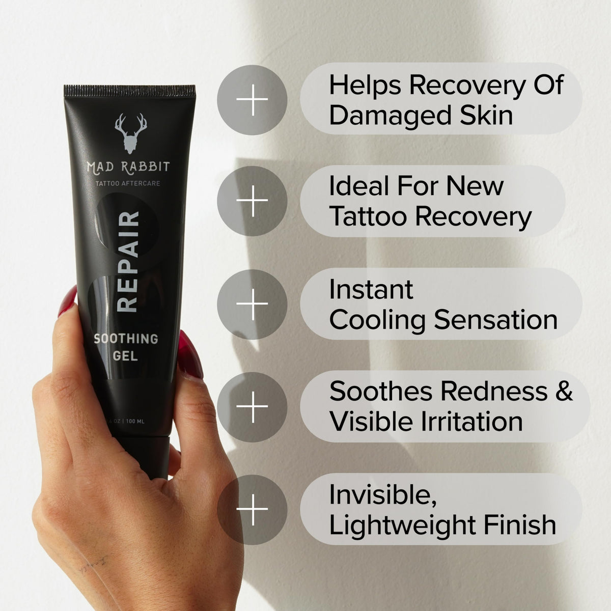 Mad Rabbit Tattoo Aftercare Soothing Gel 100 mL side view