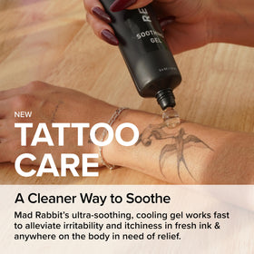 Mad Rabbit Tattoo Aftercare Soothing Gel 100 mL with cap off