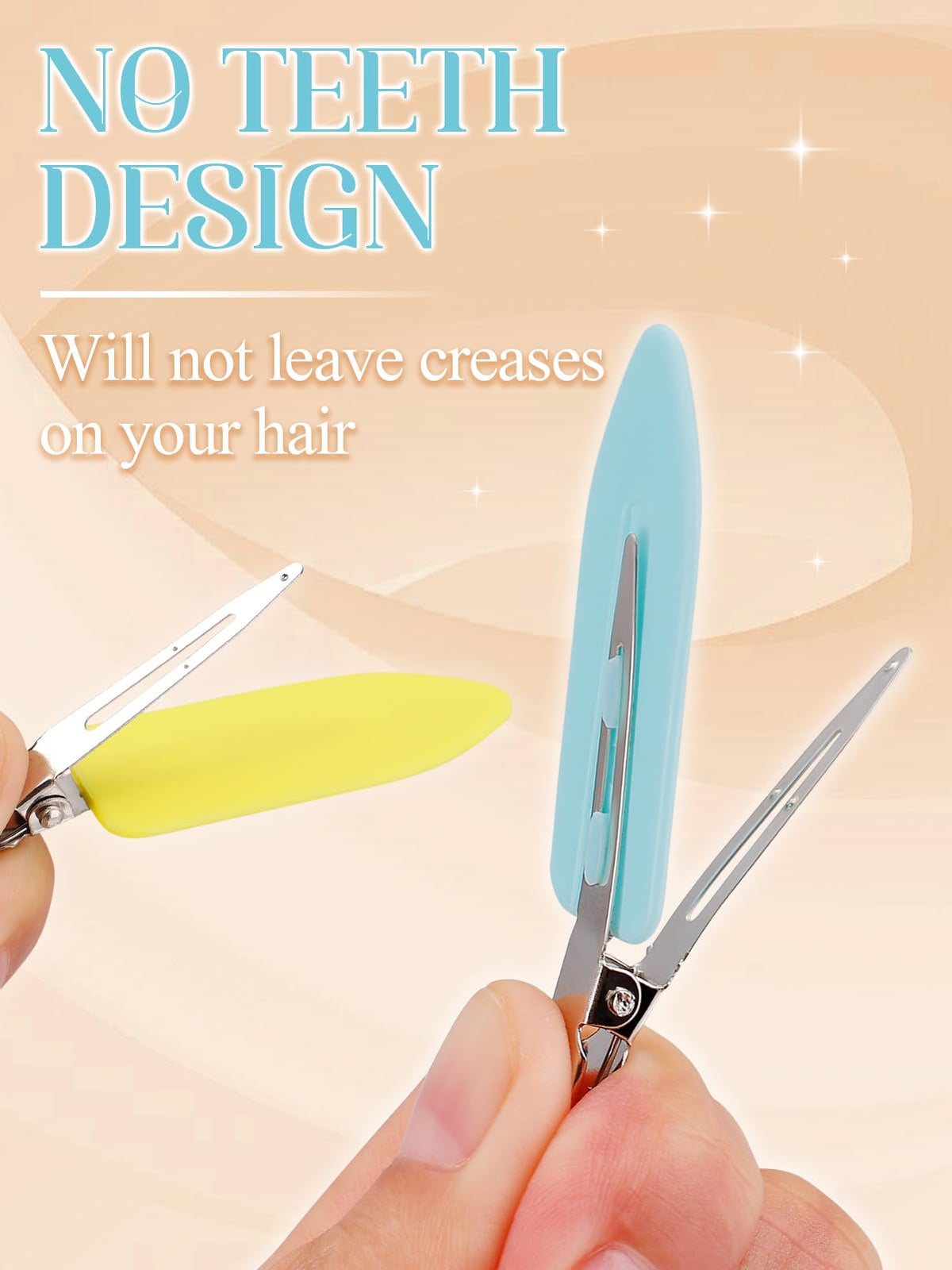 MADHOLLY Creaseless Hair Clip in use while applying makeup
