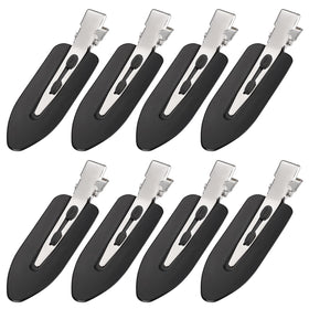 MADHOLLY Creaseless Hair Clips 8Pcs black no bend design front view