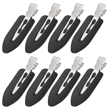 MADHOLLY Creaseless Hair Clips 8Pcs black no bend design front view