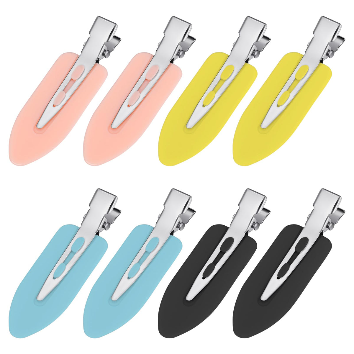 MADHOLLY Creaseless Hair Clips set in four colours including yellow, blue, pink, and black