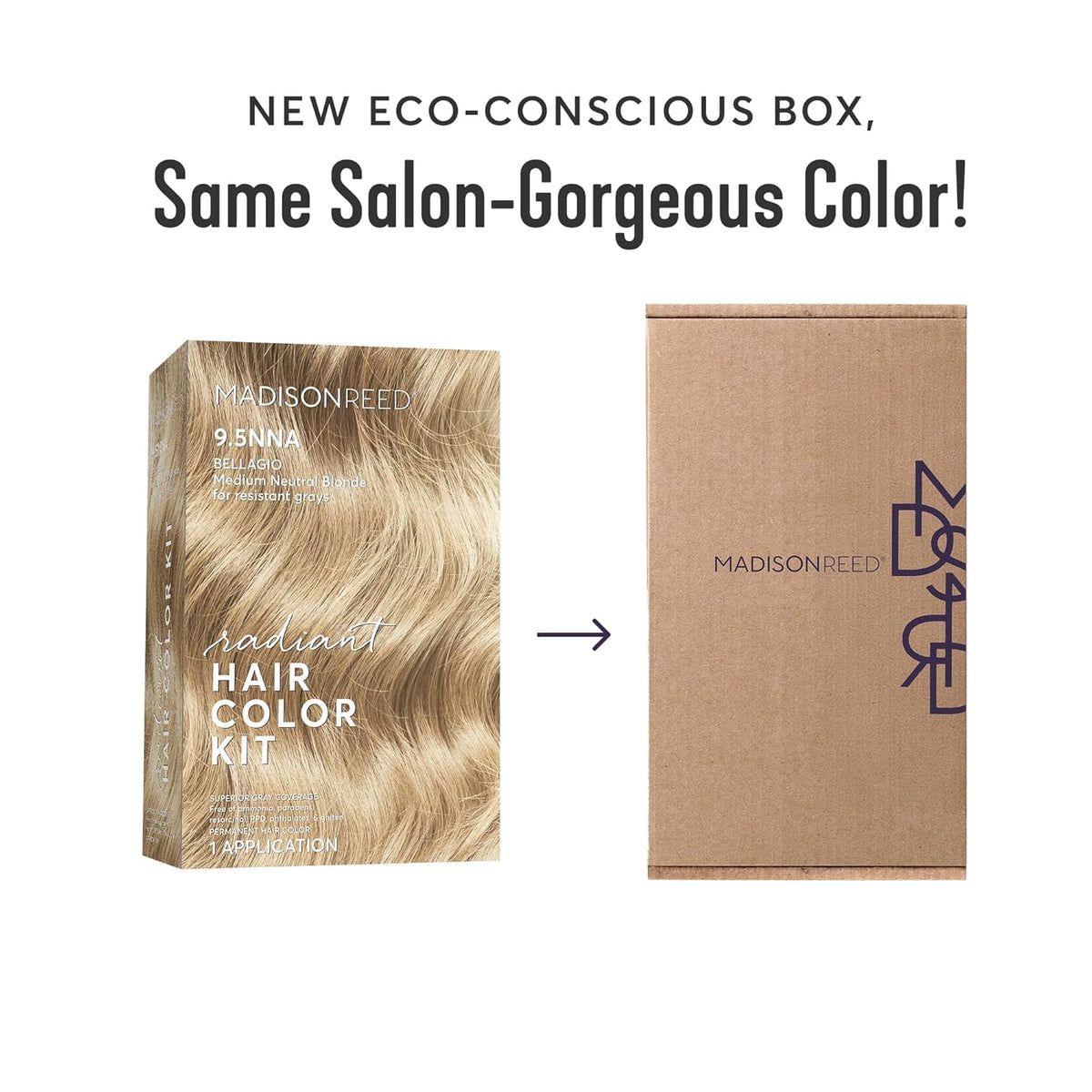 Madison Reed hair color results on styled hair