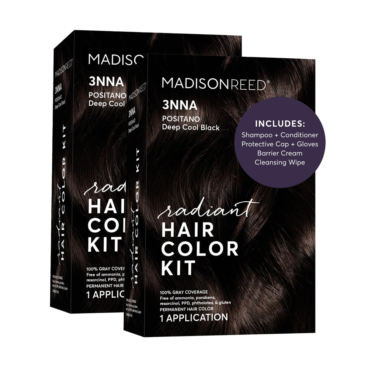 Madison Reed Radiant Hair Color Kit 3NNA Cool Black-Brown front view