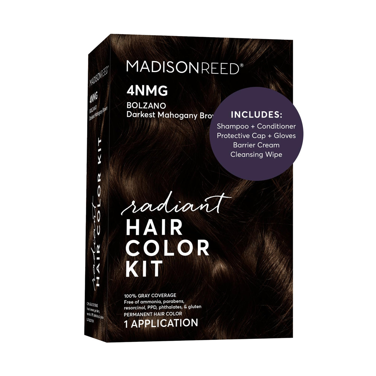 Madison Reed Radiant Hair Color Kit 4NMG Darkest Chocolate Brown front view