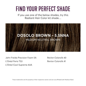 Madison Reed Radiant Hair Color Kit 5.5NNN Dark Brown application guide