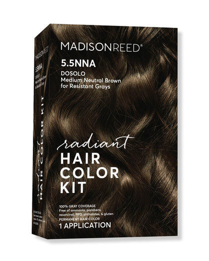 Madison Reed Radiant Hair Color Kit 5.5NNN Dark Brown packaging front view
