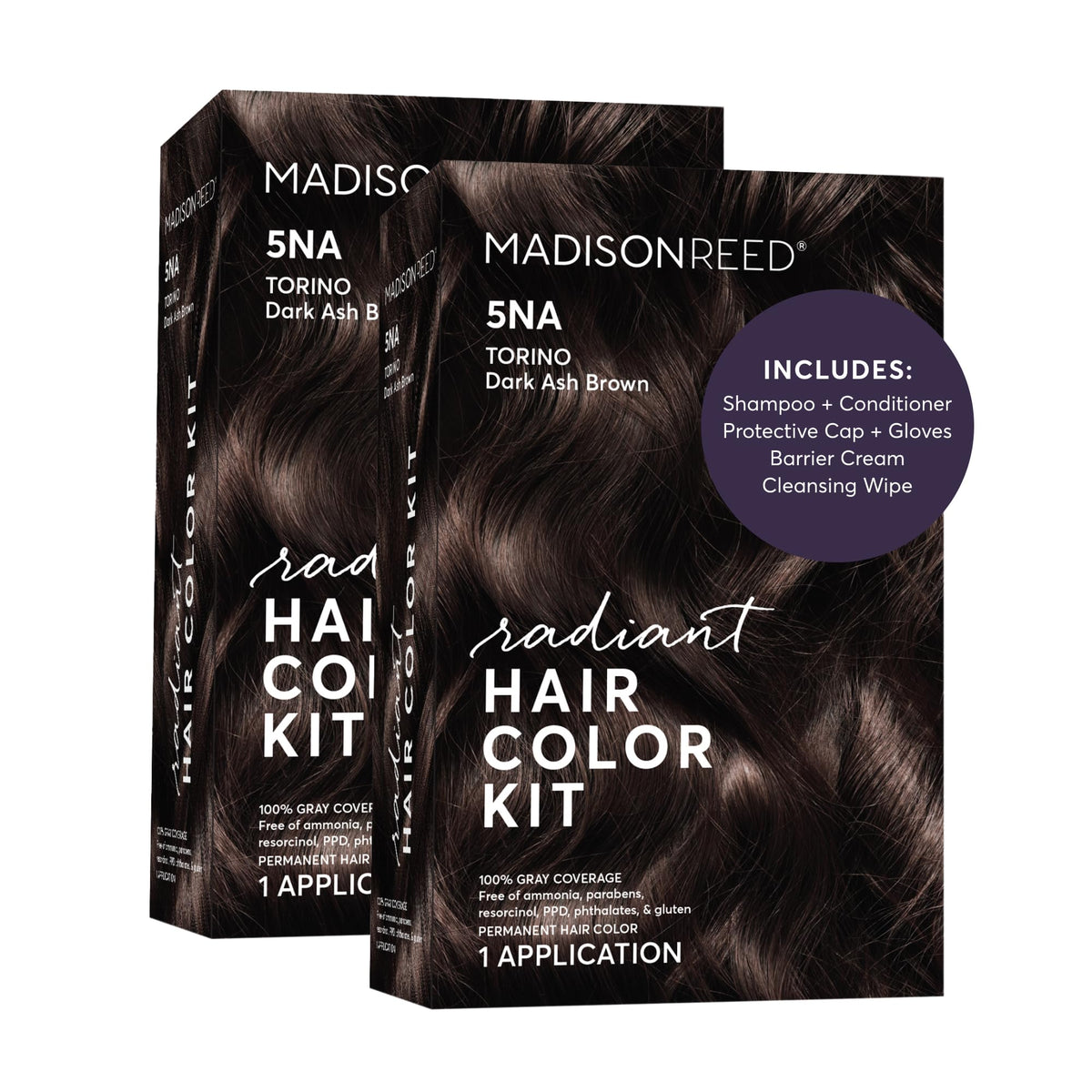 Madison Reed Radiant Hair Color Kit 5NA Dark Ash Brown front view