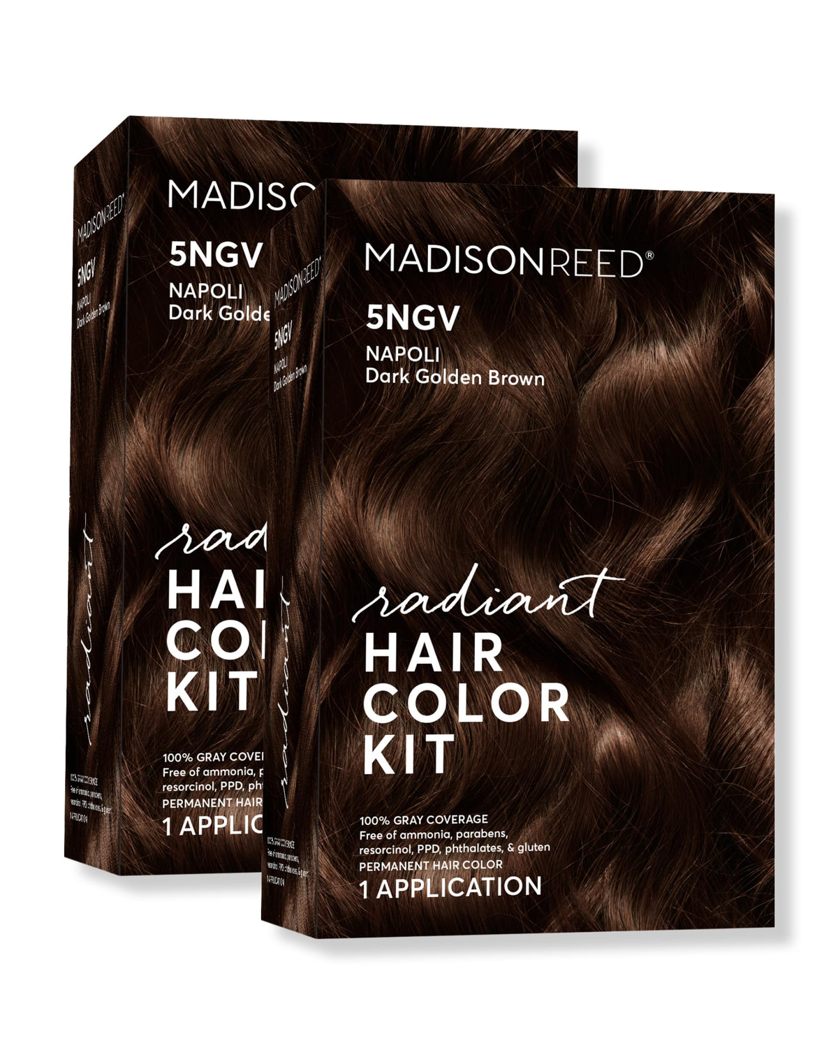 Madison Reed Radiant Hair Color Kit 5NGV Dark Golden Brown front view