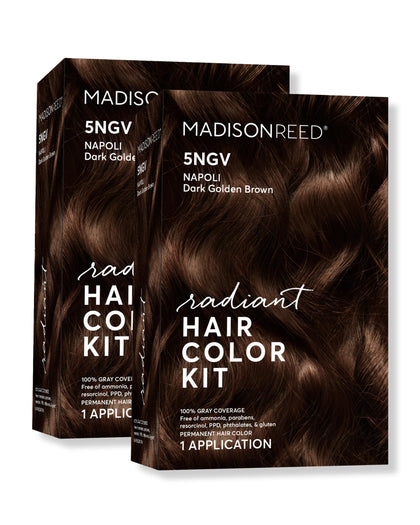 Madison Reed Radiant Hair Color Kit 5NGV Dark Golden Brown front view