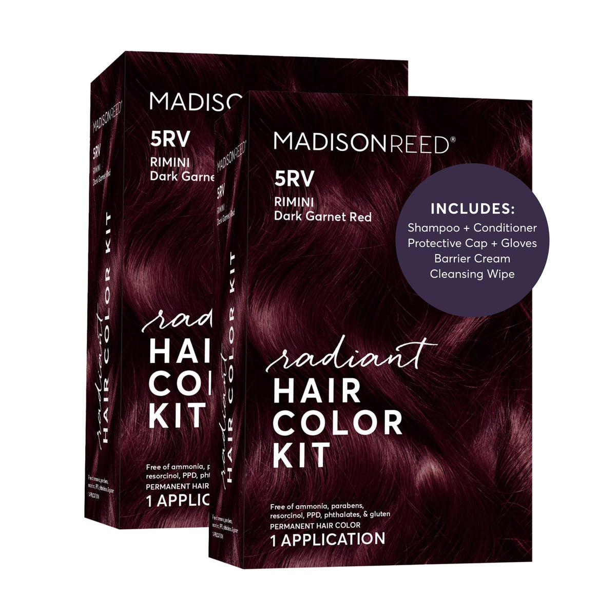 Madison Reed Radiant Hair Color Kit 5RV Dark Garnet Red front view