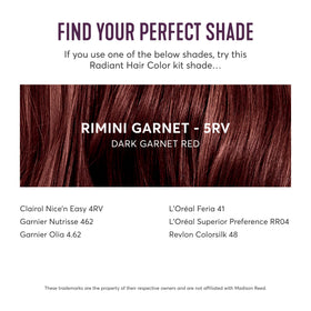 Madison Reed Radiant Hair Color Kit 5RV Dark Garnet Red packaging