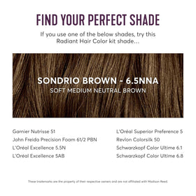 Madison Reed Radiant Hair Color Kit 6.5NNA on a bathroom counter