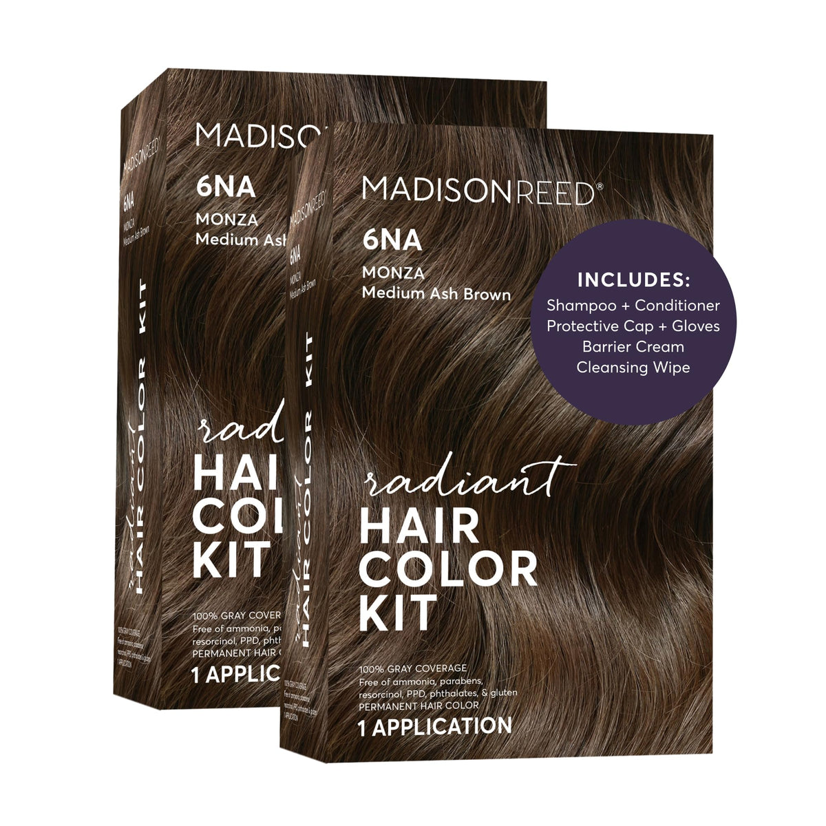 Madison Reed Radiant Hair Color Kit 6NA Medium Ash Brown front view