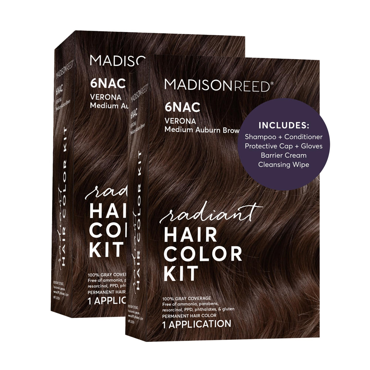 Madison Reed Radiant Hair Color Kit 6NAC front view with packaging