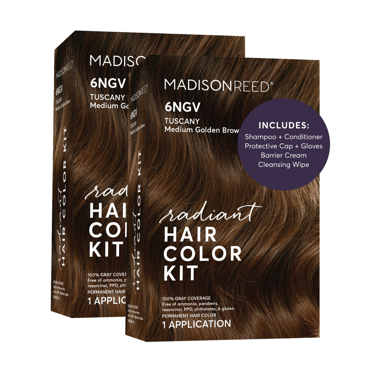 Madison Reed Radiant Hair Color Kit 6NGV Medium Golden Brown front view
