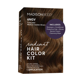 Madison Reed Radiant Hair Color Kit 6NGV Medium Golden Brown packaging front view