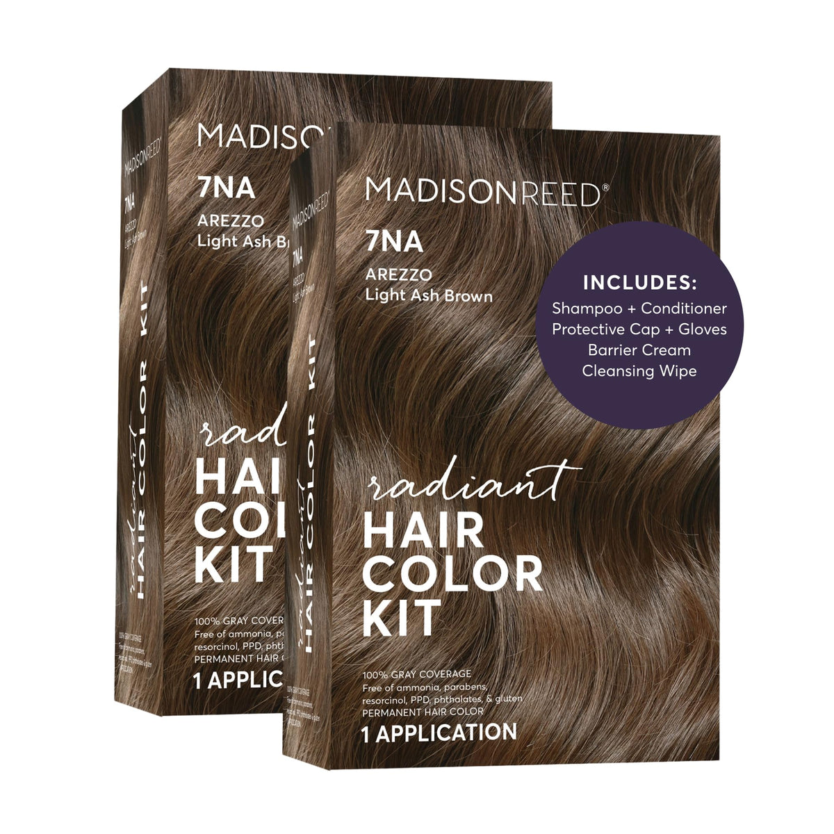 Madison Reed Radiant Hair Color Kit 7NA Light Ash Brown front view