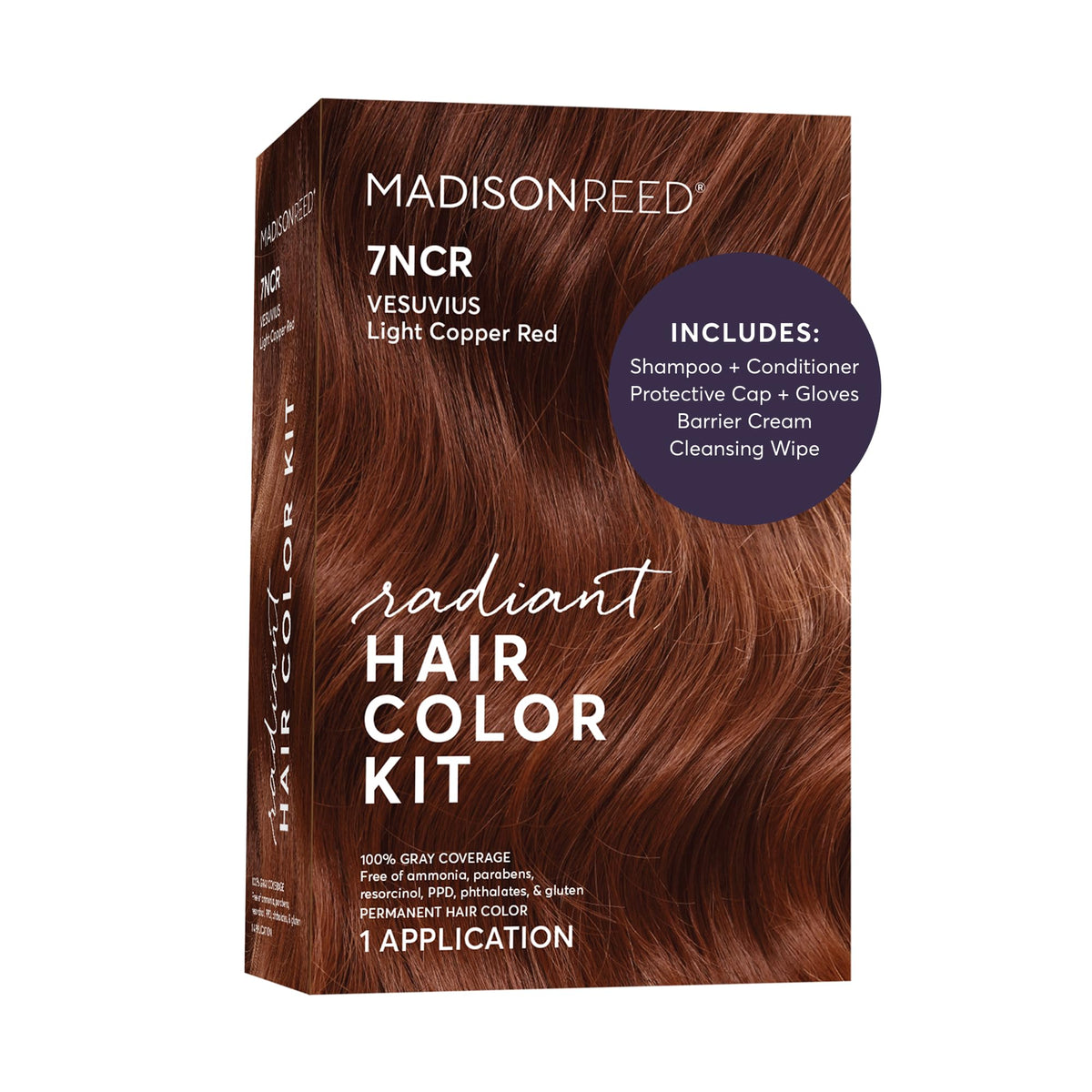 Madison Reed Radiant Hair Color Kit 7NCR Light Copper Red front view
