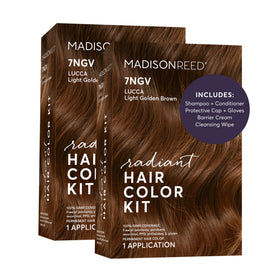 Madison Reed Radiant Hair Color Kit 7NGV Light Golden Brown packaging front view