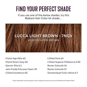 Madison Reed Radiant Hair Color Kit 7NGV Light Golden Brown swatch on hair