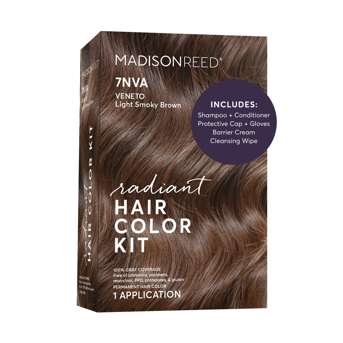 Madison Reed Radiant Hair Color Kit 7NVA Light Cool Brown packaging front view