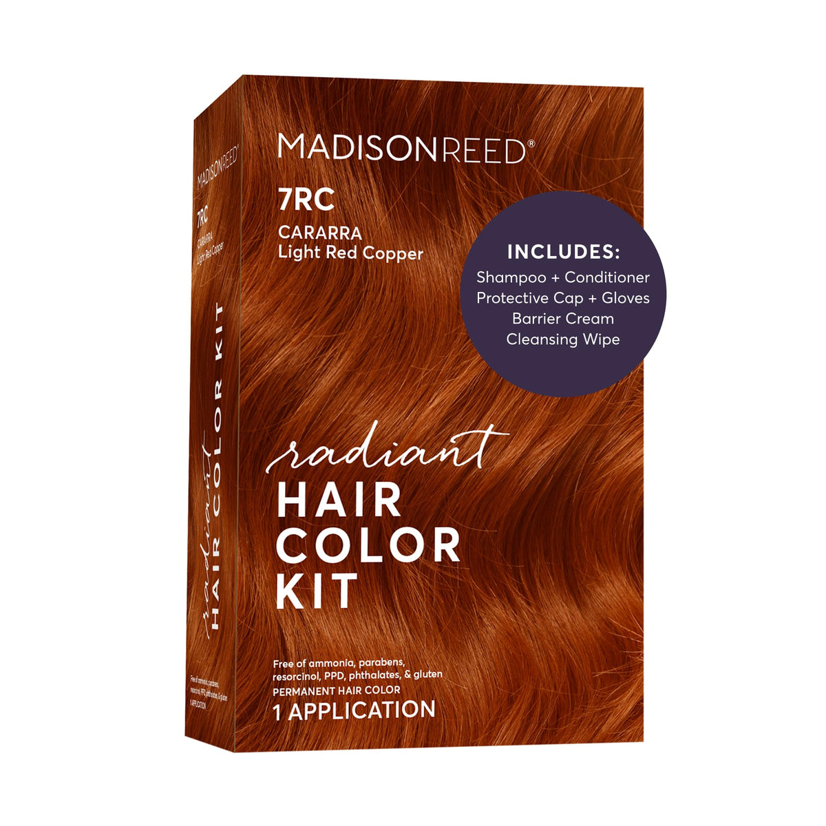 Madison Reed Radiant Hair Color Kit 7RC Light Ginger Red front view