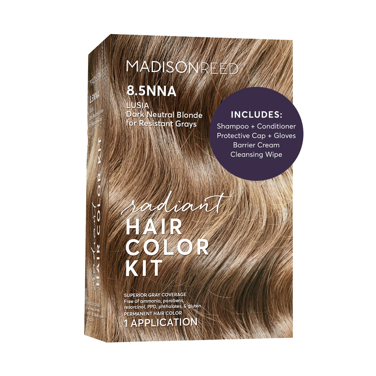 Madison Reed Radiant Hair Color Kit 8.5NNA Dark Neutral Blonde packaging front view