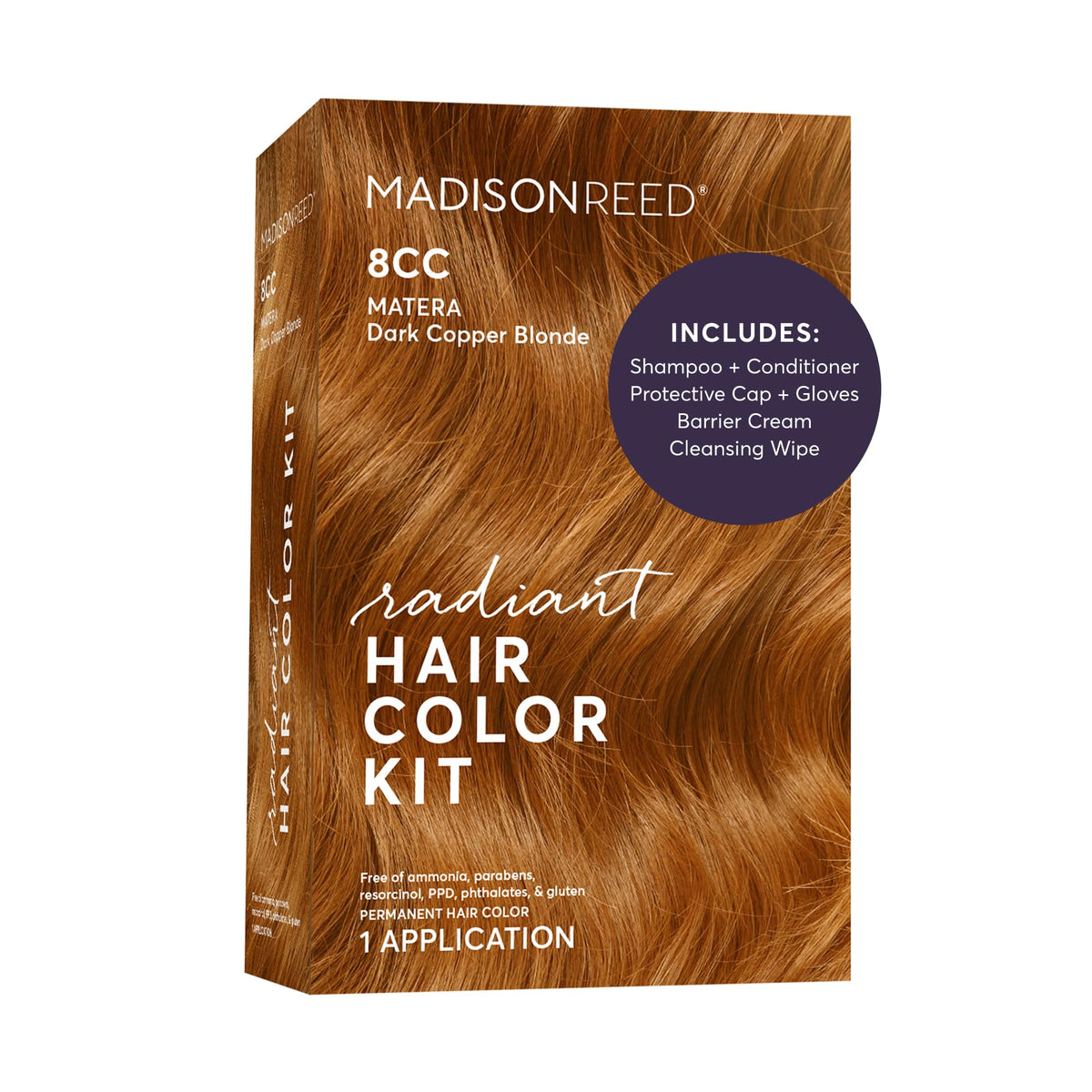 Madison Reed Radiant Hair Color Kit 8CC Dark Vivid Copper Blonde front view