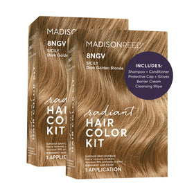 Madison Reed Radiant Hair Color Kit 8NGV Dark Golden Blonde front view