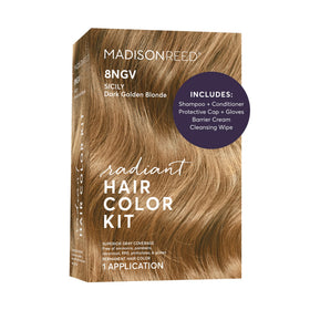Madison Reed Radiant Hair Color Kit 8NGV Dark Golden Blonde packaging front view