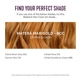 Madison Reed Radiant Hair Color Kit components laid out flat
