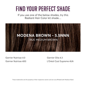Madison Reed Radiant Hair Color Kit contents displayed