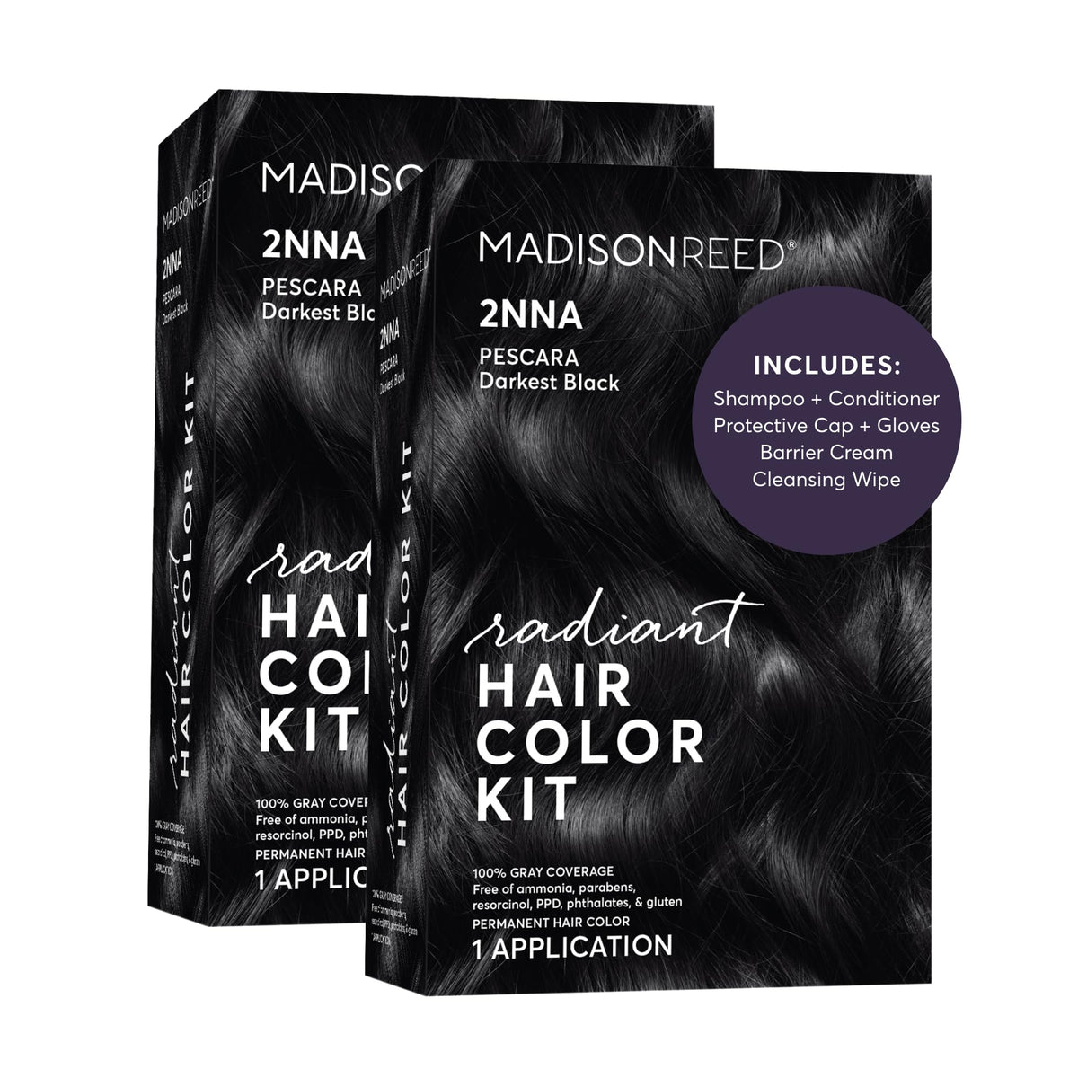 Madison Reed Radiant Hair Color Kit contents including cream color and activator