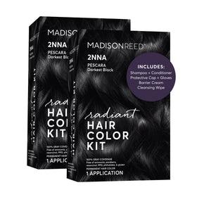 Madison Reed Radiant Hair Color Kit contents including cream color and activator