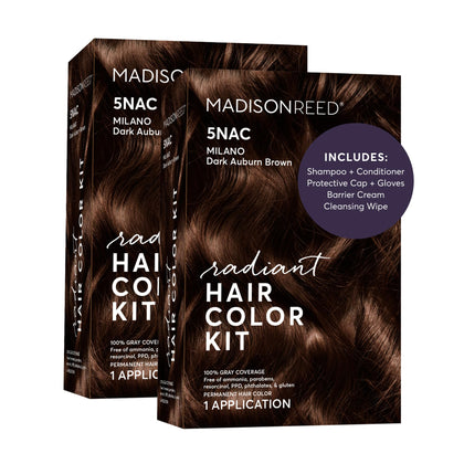 Madison Reed Radiant Hair Color Kit front view with Dark Chocolate Brown packaging