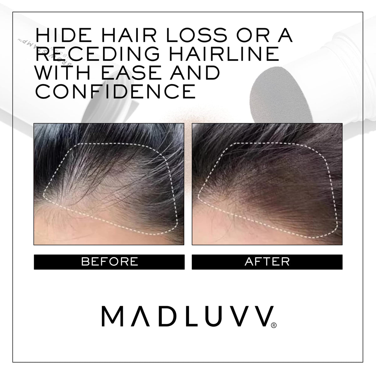 MADLUVV Brow Stamp Refill Auburn on a makeup table